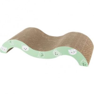 Kasside kraapimispost, Trixie Mimi, kartongist, lainelise kujuga, kassimündiga, mõõtmed 50x9x23 cm