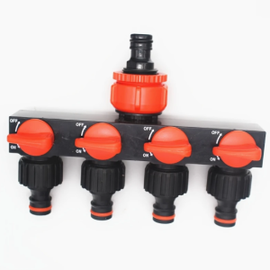 4-haruline veejagaja aiavoolikute ühendamiseks