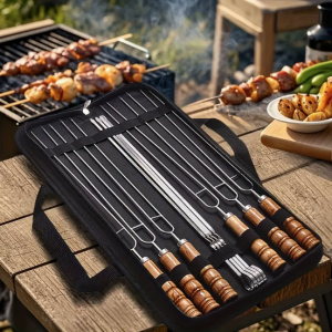 Varraste ja BBQ varraste komplekt koos karbiga, 10 tk