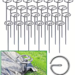 Metallist kinnitustihvtid rõngaga (agrokilele, katteloorile, võrgule), 10 tk