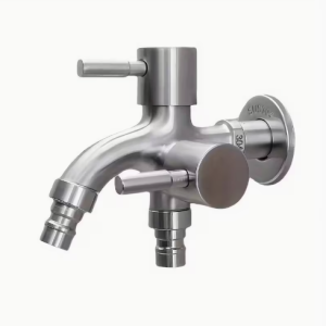 Topelt väliskraan eraldi, mugavalt reguleeritavate ventiilidega