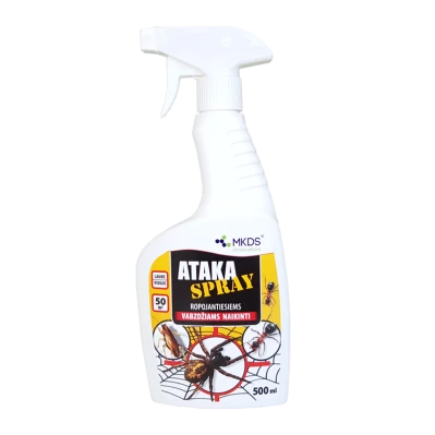 ATAKA SPRAY insektitsiid roomavate putukate hävitamiseks, 500 ml.