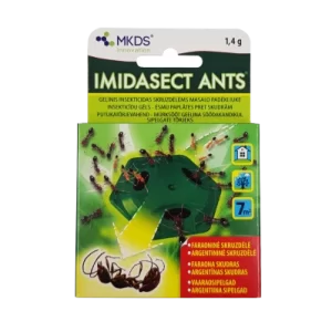 Imidasect Ants, 1,4 g, geel-insektitsiid söödaalusel sipelgate hävitamiseks.