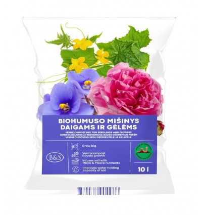 MULLASEGU BIOHUMUSE BAASIL ISTIKUTELE JA LILLEDELE 10 L